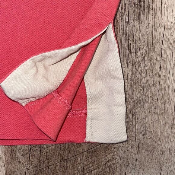 Kenar Womens Back Zip Side Slit Flat Front Stretch Pencil Skirt Coral Size 8 - Picture 4 of 7